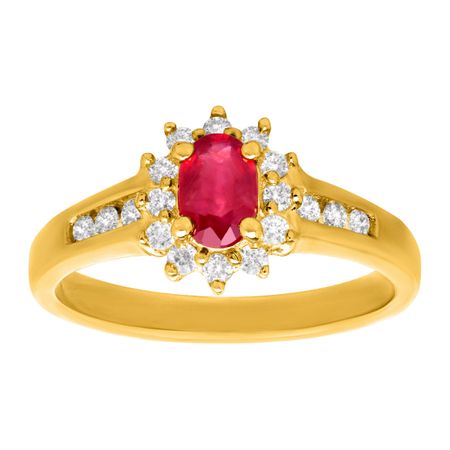 5/8 ct Ruby & 1/4 ct Diamond Ring