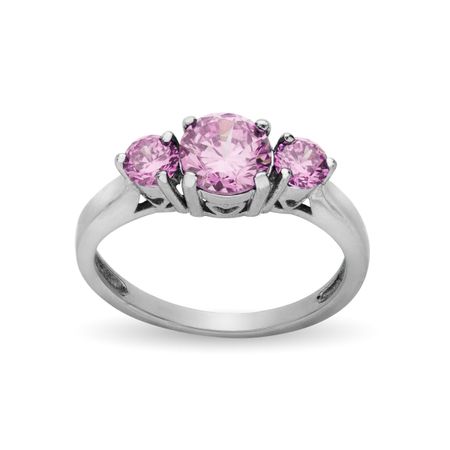 Ring with Pink Cubic Zirconia