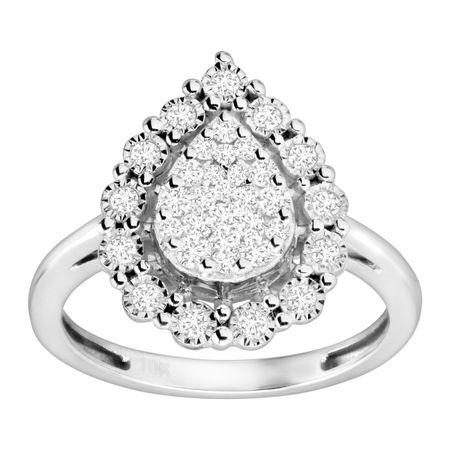 1/2 ct Diamond Tear Drop Ring