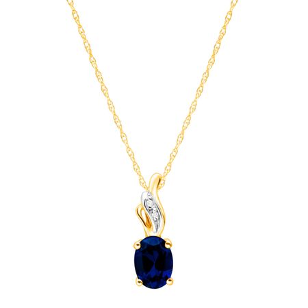 1 ct Sapphire Pendant with Diamonds