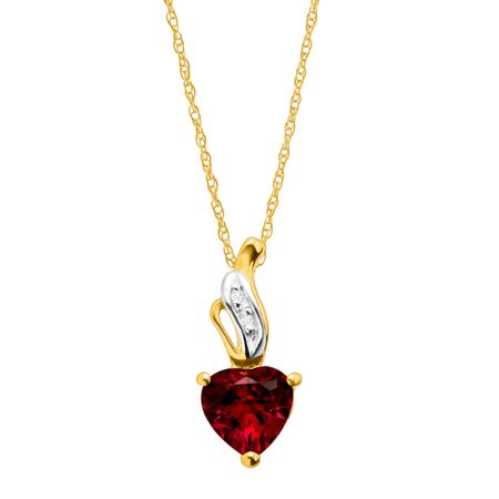 1 ct Ruby Heart Pendant with Diamonds