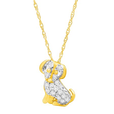 1/10 ct Diamond Dog Pendant
