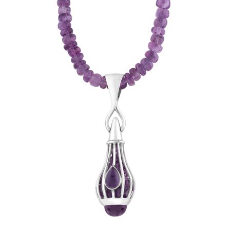 77 ct Caged Amethyst Necklace