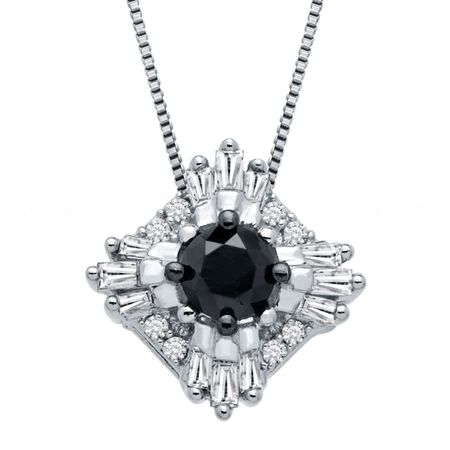 3/8 ct Black & White Diamond Pendant
