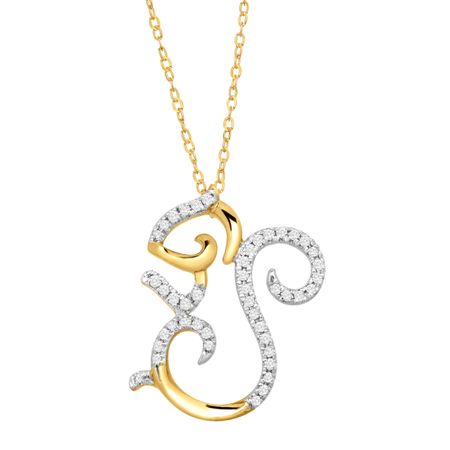 1/10 ct Diamond Chipmunk Necklace