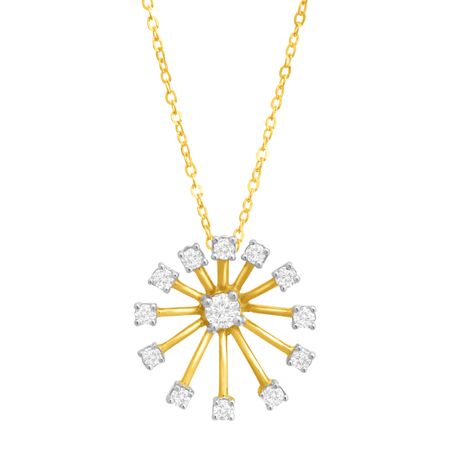1/5 ct Diamond Starburst Pendant