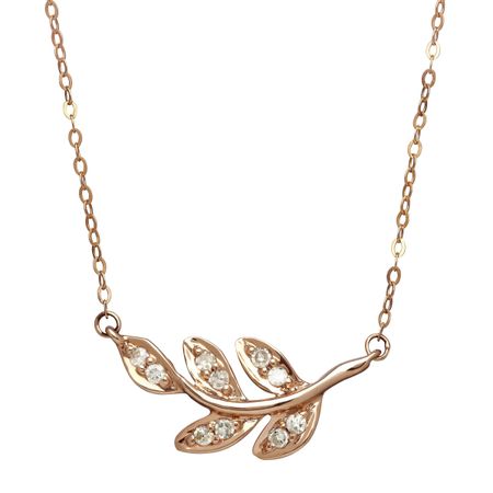 1/10 ct Diamond Leaf Garland Necklace