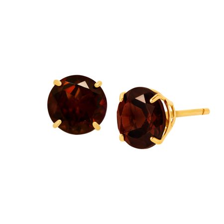 2 ct Garnet Round-Cut Stud Earrings