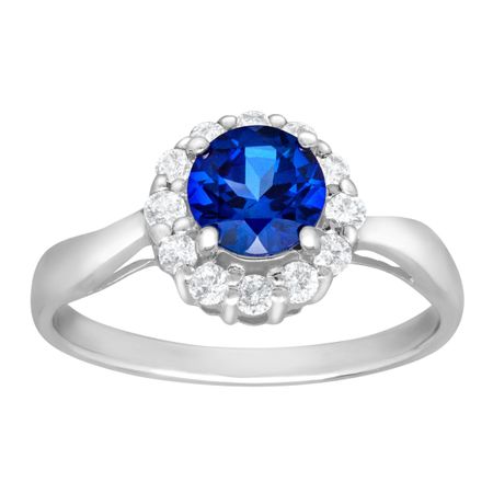 1 5/8 ct Ceylon & White Sapphire Ring
