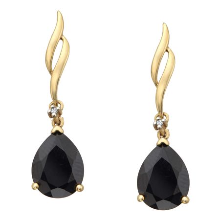 3 1/5 ct Onyx Drop Earrings