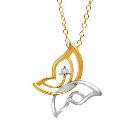 Butterfly Pendant with Diamond