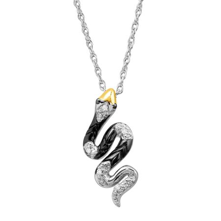 Snake Pendant with Diamonds