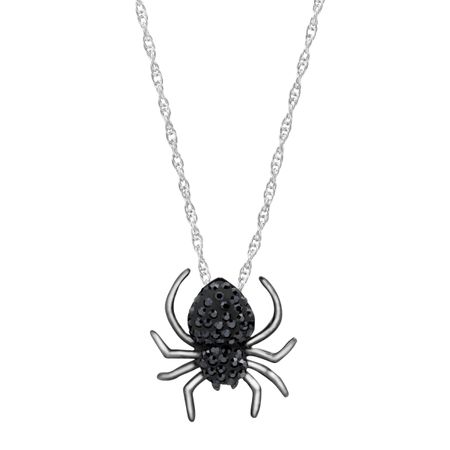Spider Pendant with Swarovski Crystals