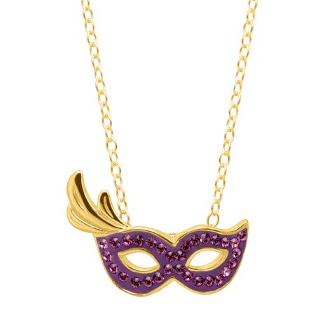 Party Mask Pendant with Swarovski Crystals