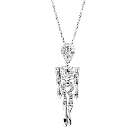 Skeleton Pendant with Swarovski Crystals