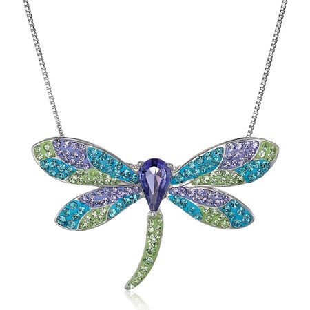 Swarovski Crystal Dragonfly Pendant Necklace