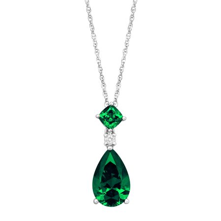 Pendant with Green Swarovski Zirconia