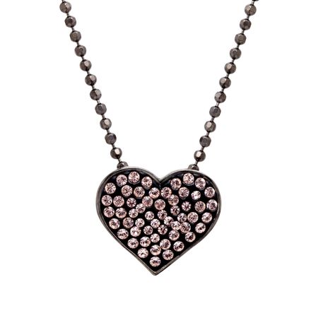 Heart Pendant with Swarovski Crystals