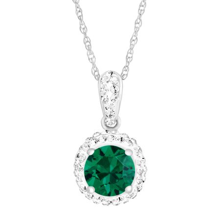 May Pendant with Green Swarovski Crystal