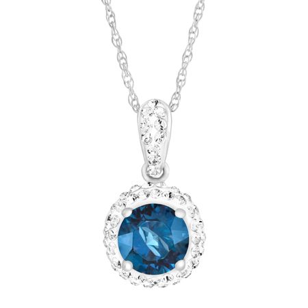 September Pendant with Royal Blue Swarovski Crystal