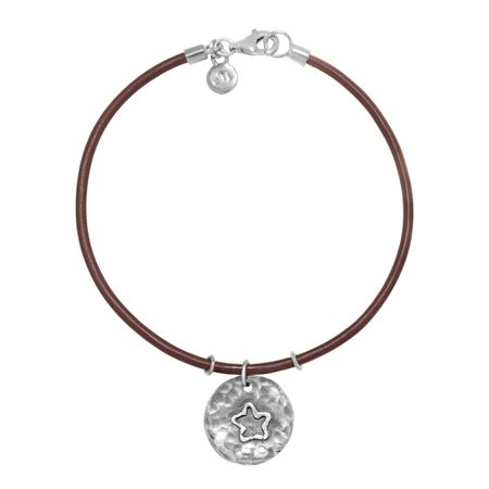 Hammered Star Charm Bracelet
