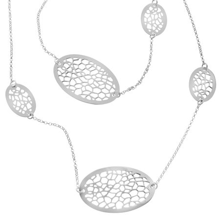 Oval Cut-Out Station Necklace