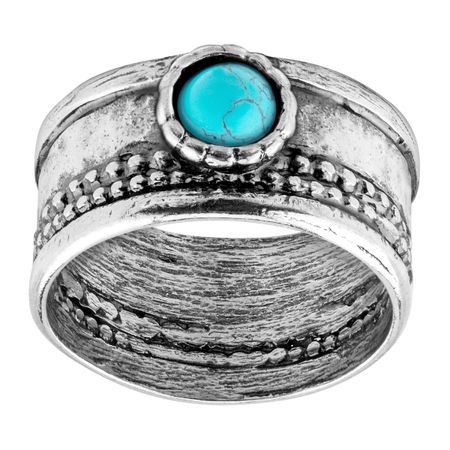 Turquoise Cabochon Band Ring