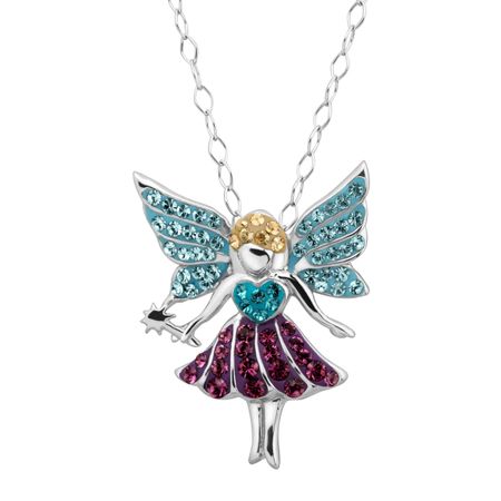 Fairy Pendant with Multi-Colored Crystals