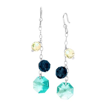 Dangle Drop Earrings with Swarovski Crystals