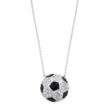 Soccer Ball Pendant with Swarovski Crystals