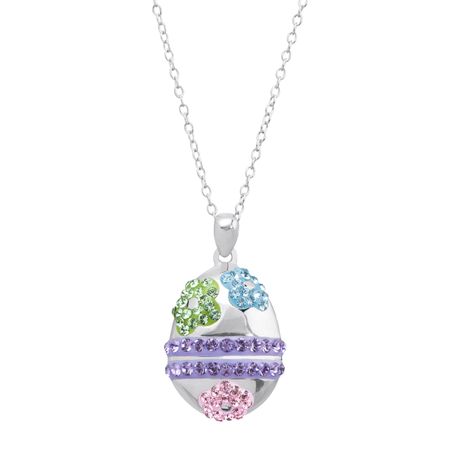 Easter Egg Pendant With Swarovski Crystals