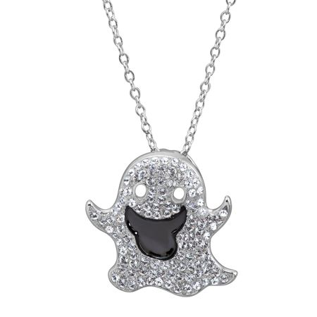 Ghost Pendant with Swarovski Crystals