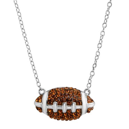 Football Pendant with Swarovski Crystals