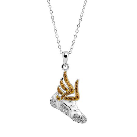 Flying Sneaker Pendant with Swarovski Crystals