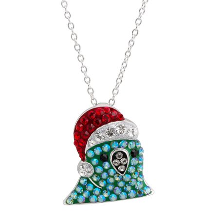 Santa Party Parrot Pendant with Swarovski Crystals