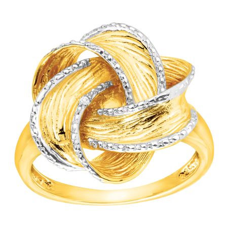Bold Knot Ring with Diamond