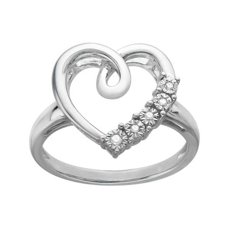 Heart Ring with Diamonds