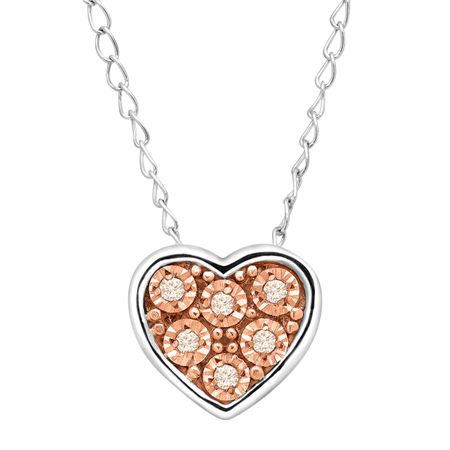 Teeny Tiny Heart Pendant with Champagne Diamonds