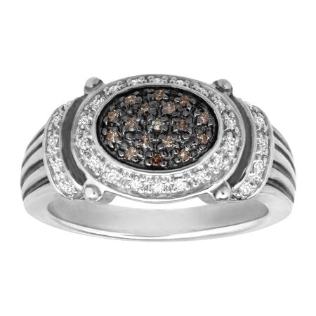 1/5 ct Brown & White Diamond Ring