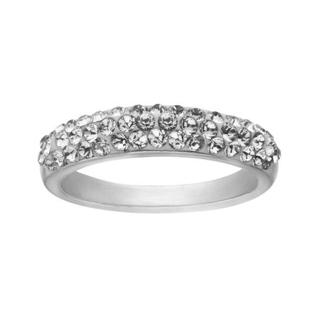 Band Ring with Swarovski Crystal