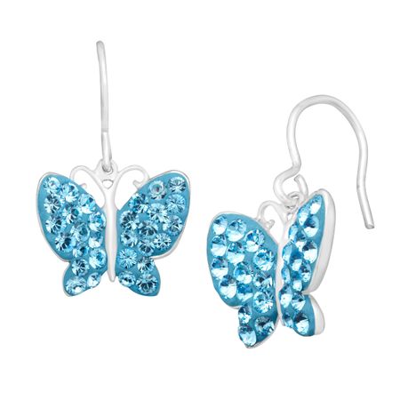 Butterfly Earrings with Swarovski Crystal