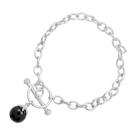 6 ct Onyx Toggle Bracelet with Diamonds