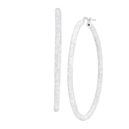 40 mm Round Glitter Hoop Earrings