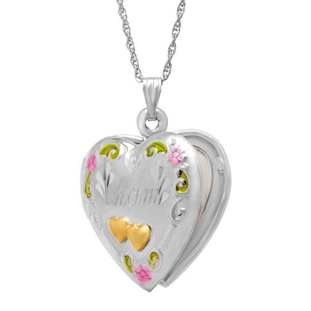 Double Heart 'Mom' Locket