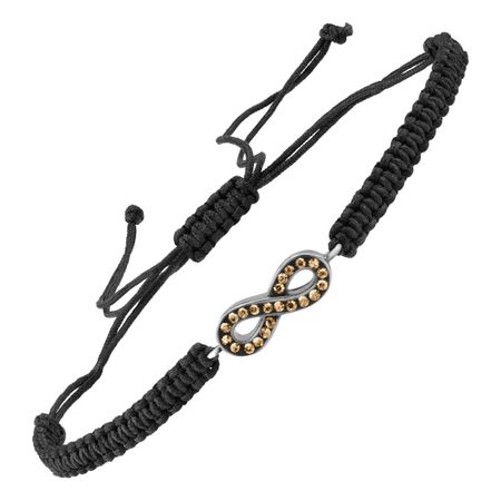 Infinity Macrame Bracelet with Swarovski Crystals