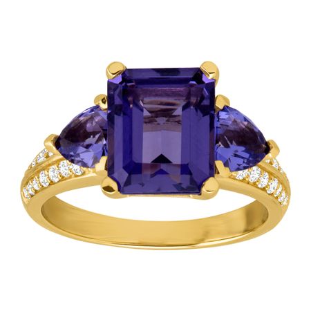 Tanzanite & Cubic Zirconia Ring