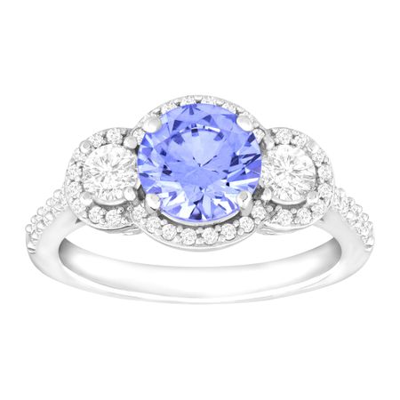 Ring with Fancy Blue & White Swarovski Zirconia
