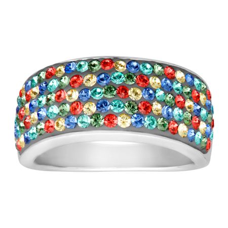 Confetti Band Ring with Swarovski Crystals