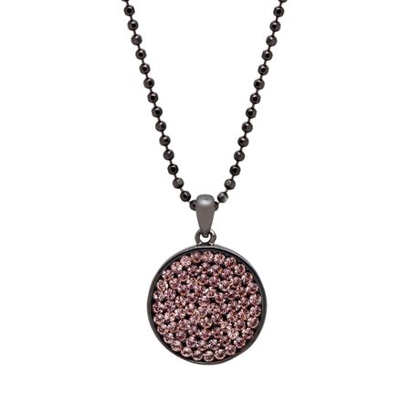 Disc Pendant with Swarovski Crystals