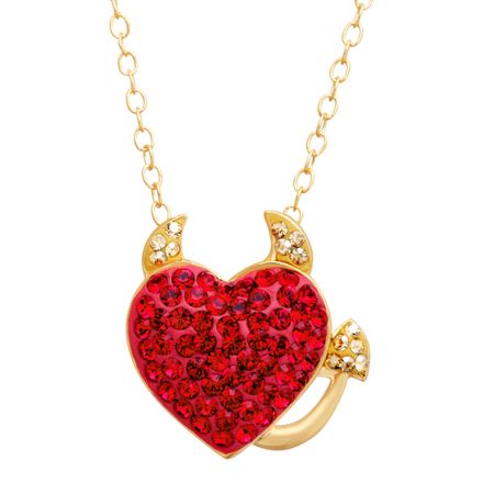 Devil Pendant with Swarovski Crystals